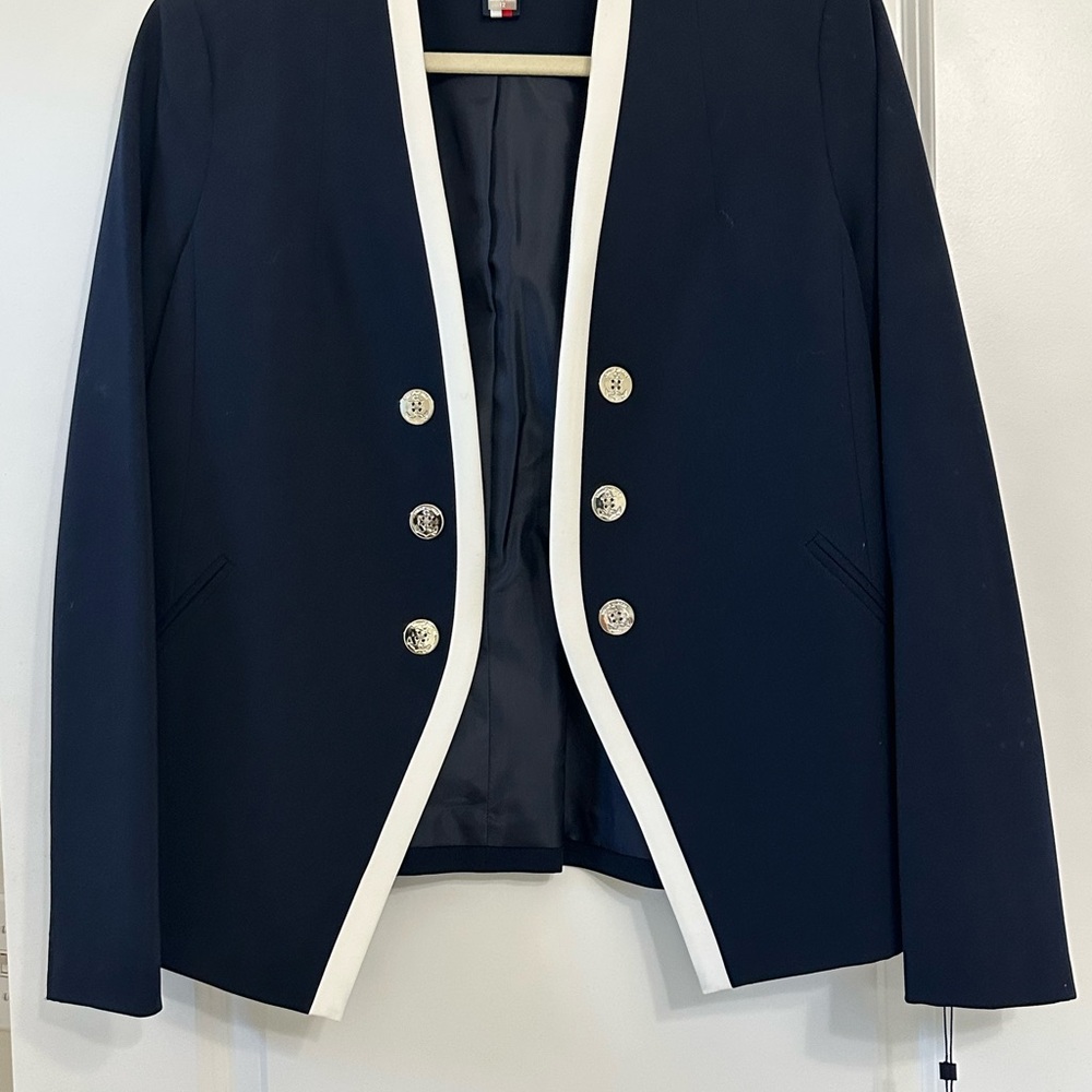 Women Tommy Hilfiger Navy Blazer size 12